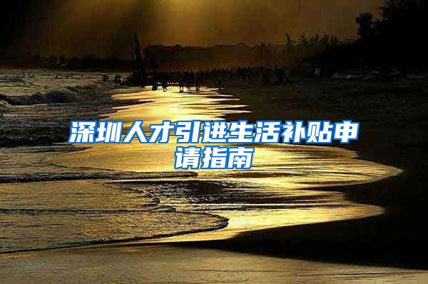 深圳人才引进生活补贴申请指南