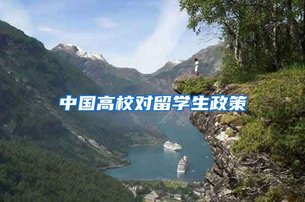 中国高校对留学生政策