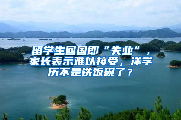 留学生回国即“失业”，家长表示难以接受，洋学历不是铁饭碗了？
