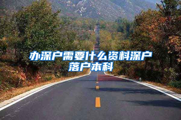 办深户需要什么资料深户落户本科