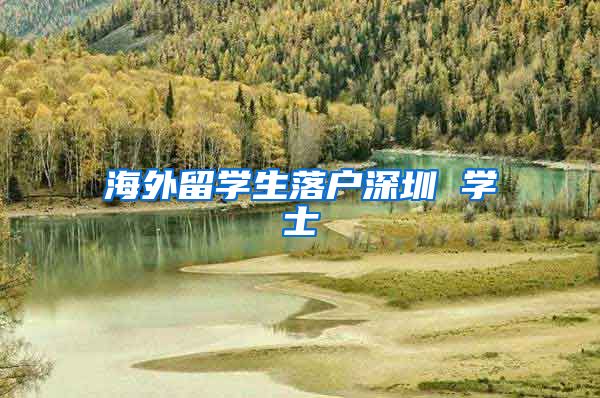 海外留学生落户深圳 学士