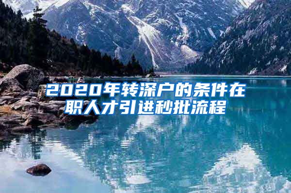 2020年转深户的条件在职人才引进秒批流程