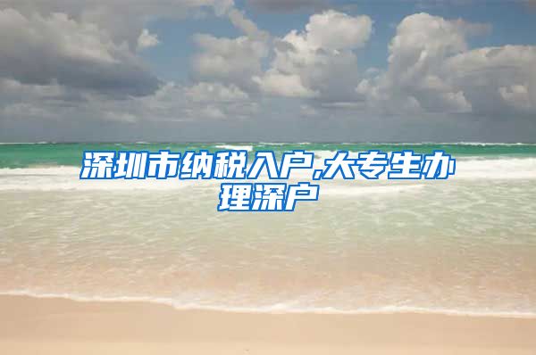 深圳市纳税入户,大专生办理深户