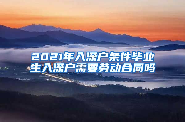2021年入深户条件毕业生入深户需要劳动合同吗